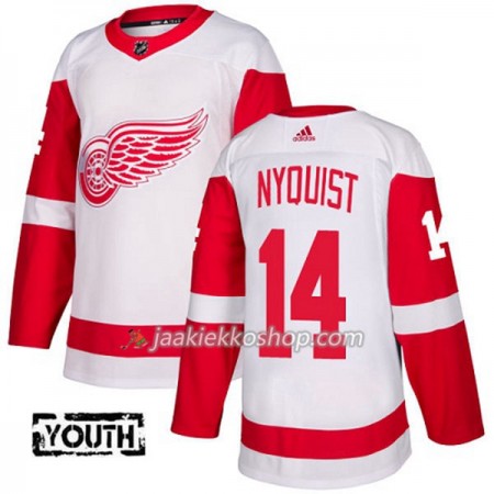 Lapsille NHL Detroit Red Wings Pelipaita Gustav Nyquist 14 Adidas 2017-2018 Valkoinen Authentic
